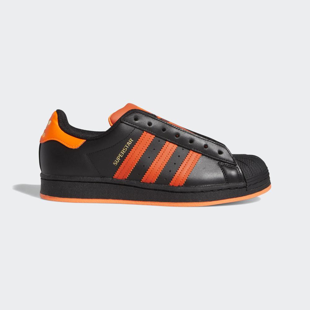 Originals Adidas Superstar Laceless Dama Romania - Negrii/Portocalii FV3021